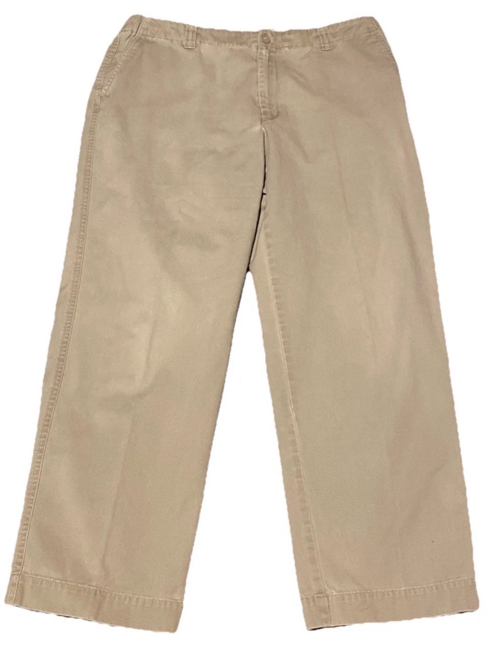 Gap Women's Chino Khaki Pants 12 Ankle Length Mid Rise Clean Cut Flat Front